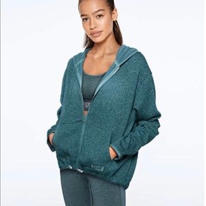 PINK - Sweater Knit High-Low Full zip